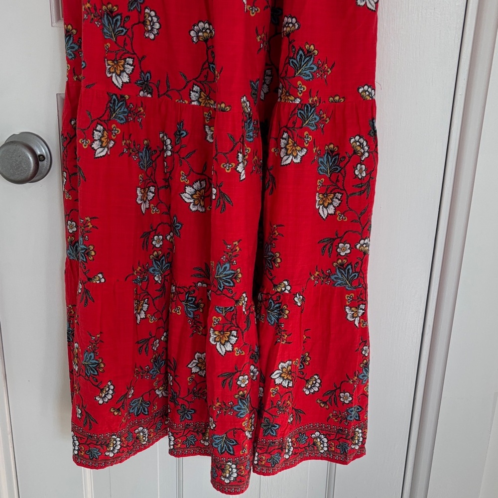 Max studio floral tiered cotton blend maxi dress - Picture 5 of 9